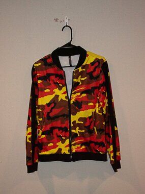 American Bazi Orange Camo Jacket Size Large